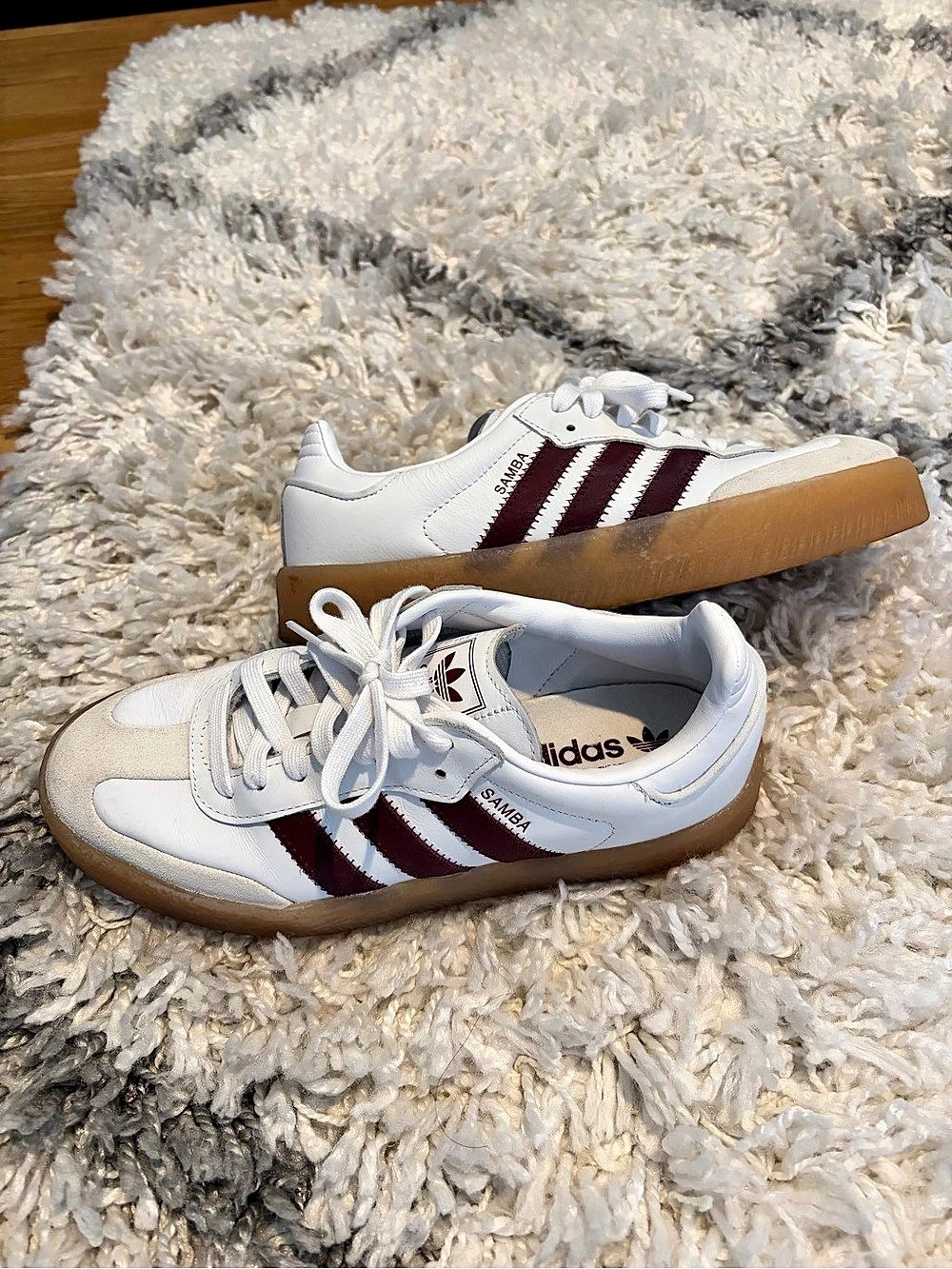 adidas Samba Women's White & Red Sneakers